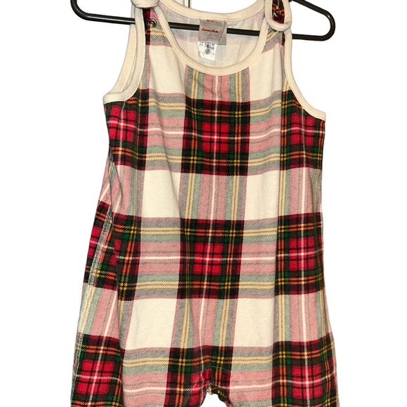 Hanna Andersson boys plaid cotton overalls 1 piece size 2T - Picture 3 of 4